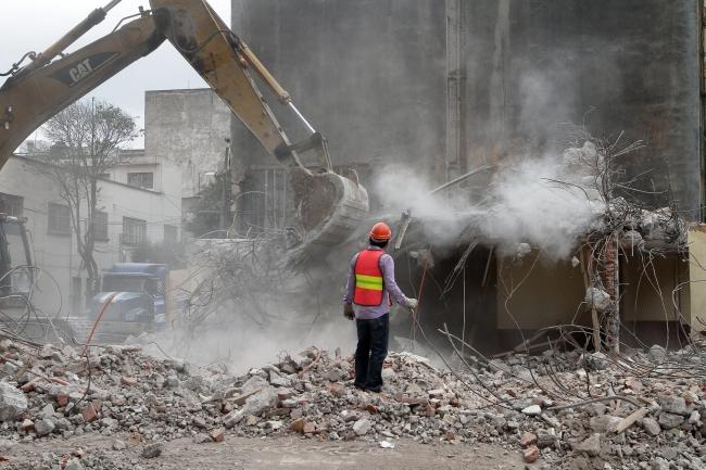 foto, demolición, responsable de obra