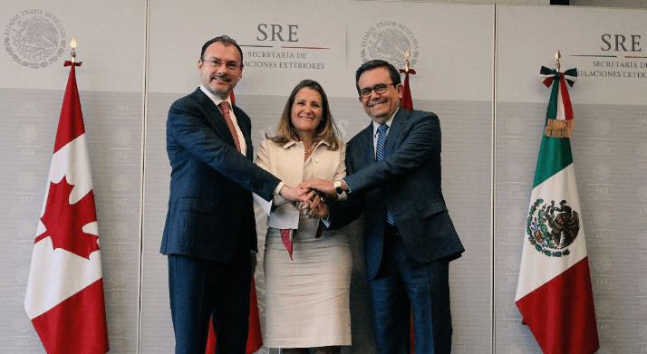 Coinciden México y Canadá en mantener el TLCAN como un acuerdo trilateral