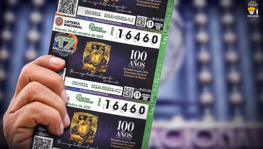 UNAM presentó un billete conmemorativo de la Lotería Nacional