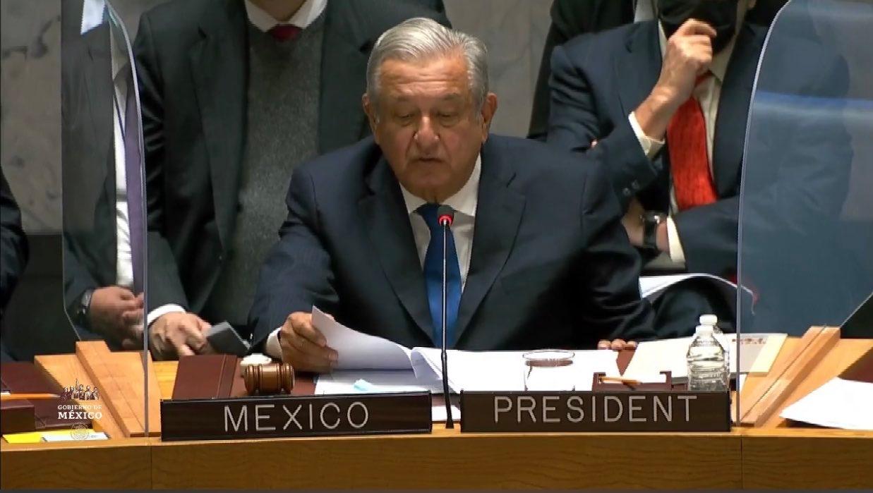 Andrés Manuel López Obrador en la ONU