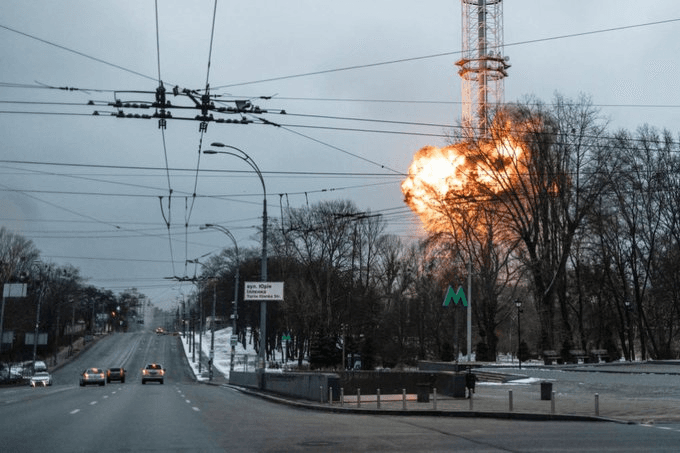 antena de televisión, Kiev, Rusia