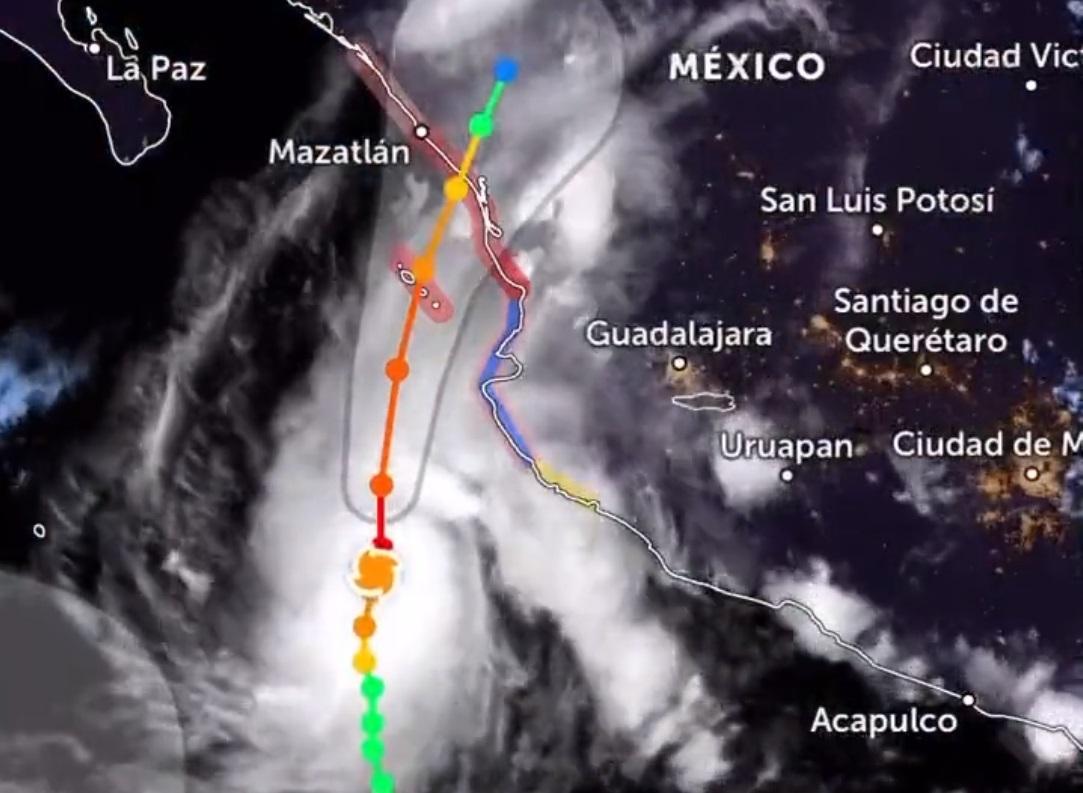 Llegada del huracán Orlene