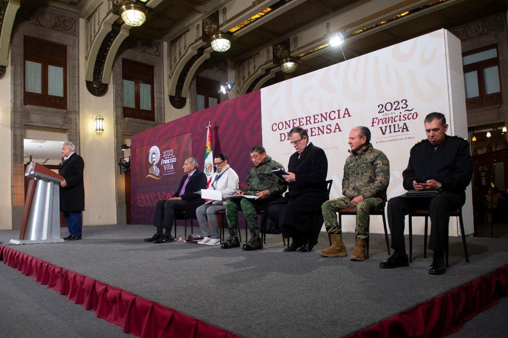 Conferencia de prensa de AMLO con su gabinete de seguridad / Presidencia de la República