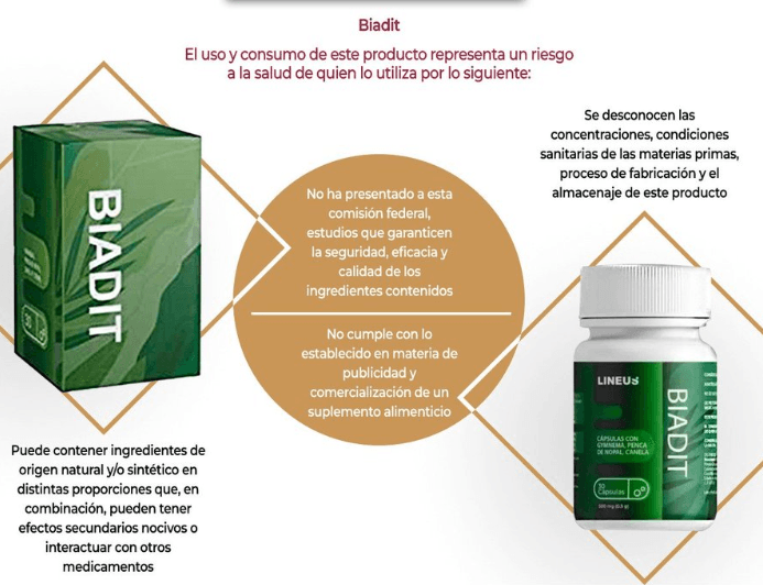 producto engaño, Cofepris, Biadit