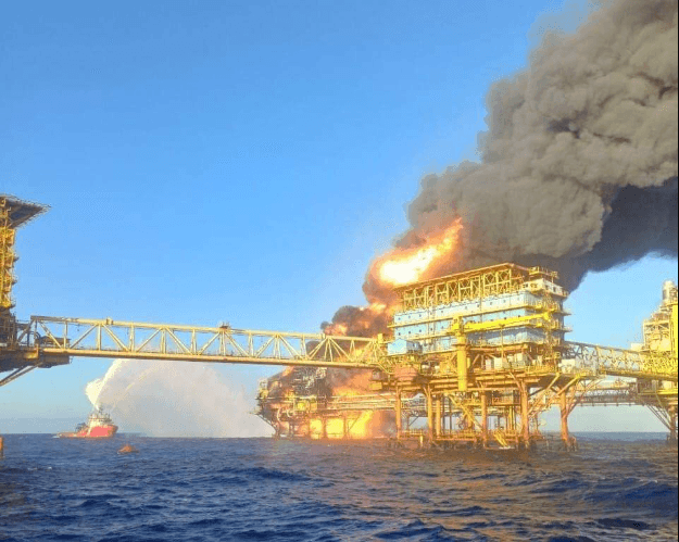 Explosión en plataforma Nohoch Alfa