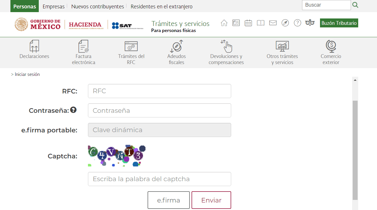 Buzon tributario personas online fisicas