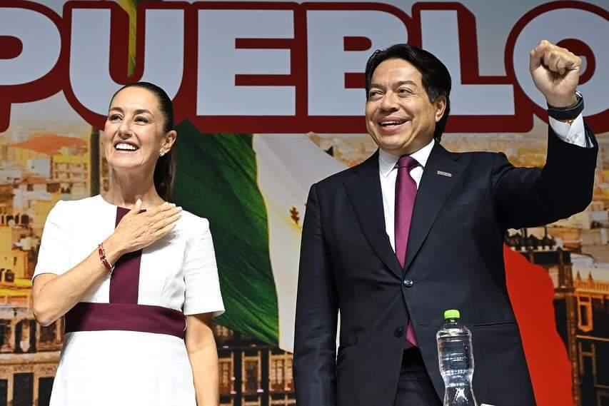 Claudia Sheinbaum y Mario Delgado / @PartidoMorenaMx