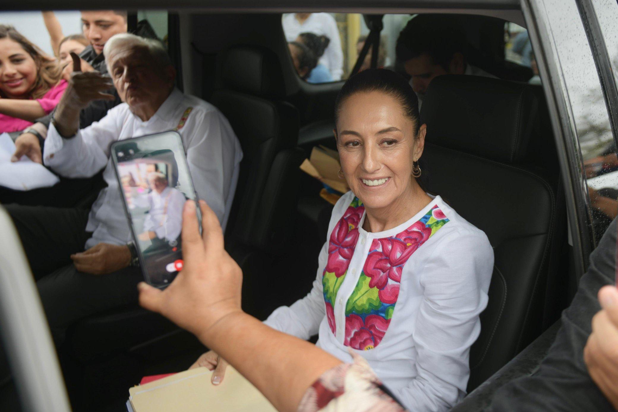 Andrés Manuel López Obrador y Claudia Sheinbaum / @sarai_chiguil