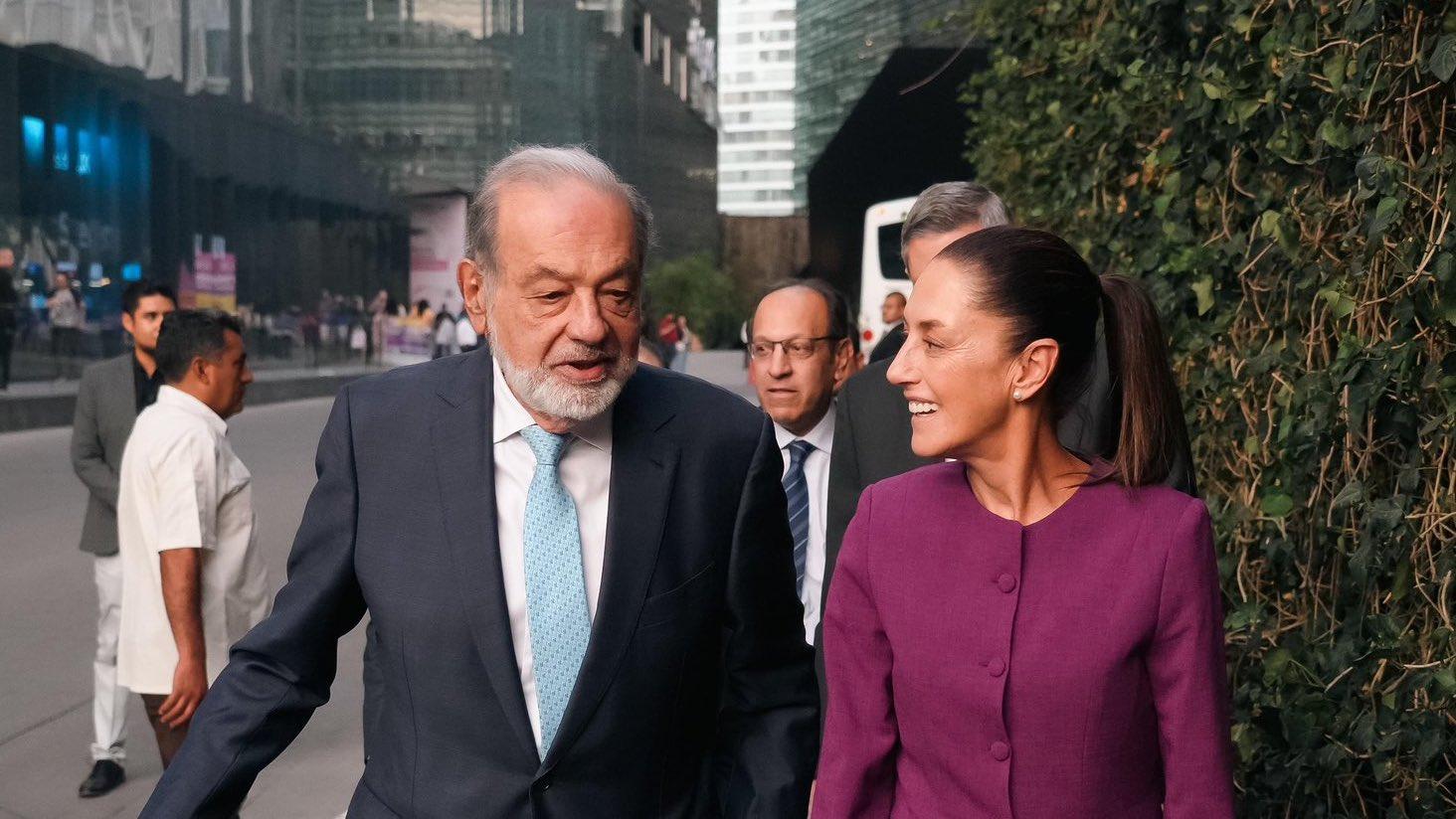 Carlos Slim y Claudia Sheinbaum