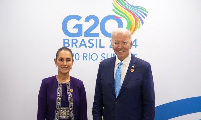 Claudia Sheinbaum y Joe Biden