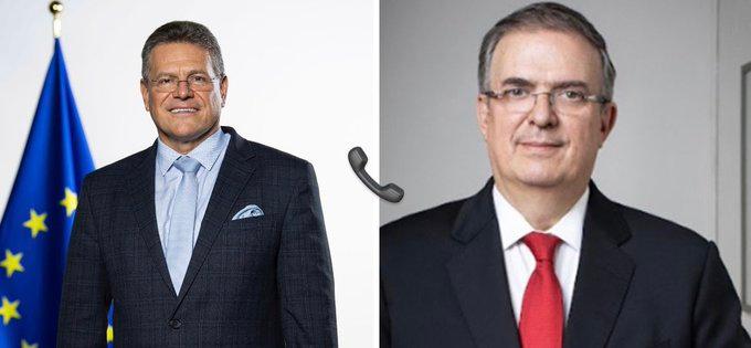 Maroš Šefčovič y Marcelo Ebrard / @UEenMexico