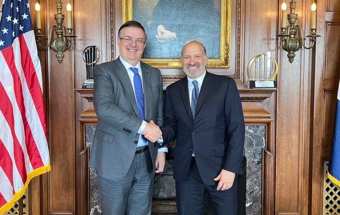 Marcelo Ebrard y Howard Lutnick / @m_ebrard
