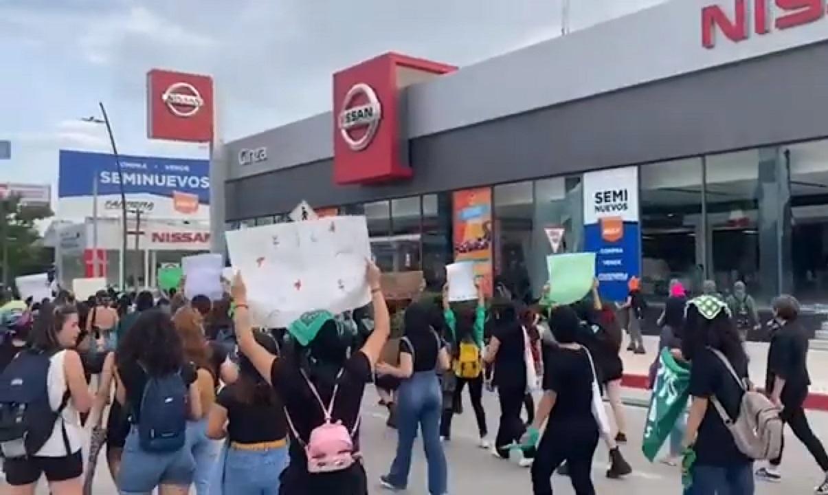 Protesta feminista en Chiapas