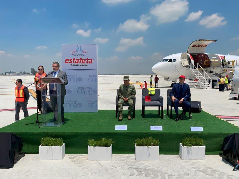Estafeta inauguró vuelos de carga en el AIFA / SICT